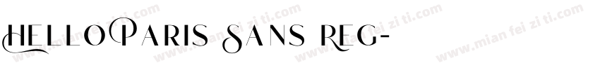 Hello Paris Sans Reg字体转换